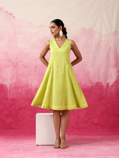 Lime green dress