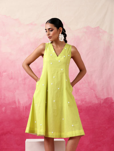 Lime green dress