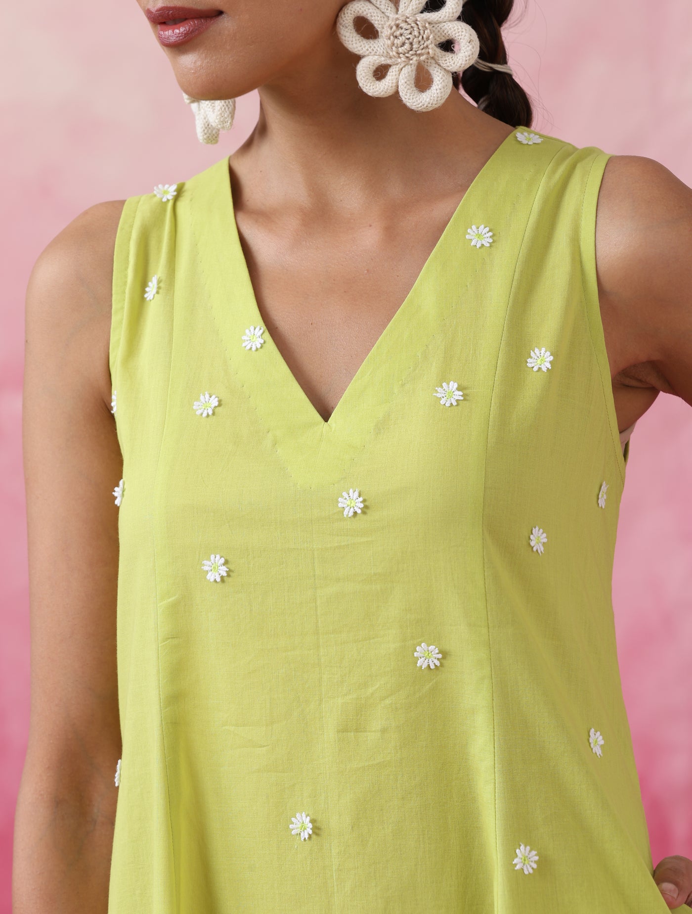 Lime green dress