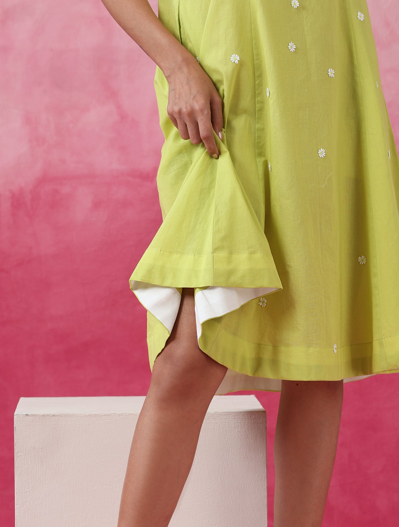 Lime green dress
