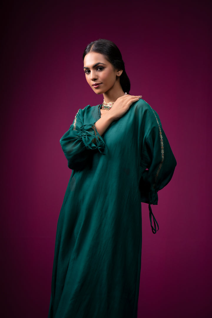 Panna Hand Embroidered Kajri Choga Set - Set of 2