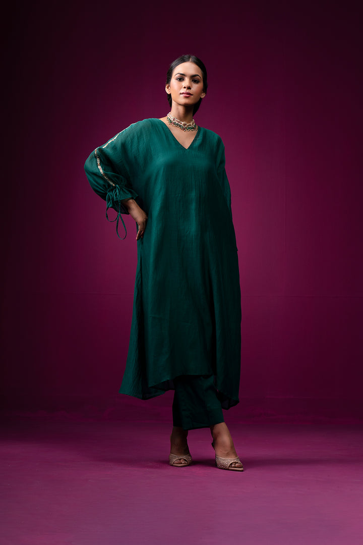 Panna Hand Embroidered Kajri Choga Set - Set of 2