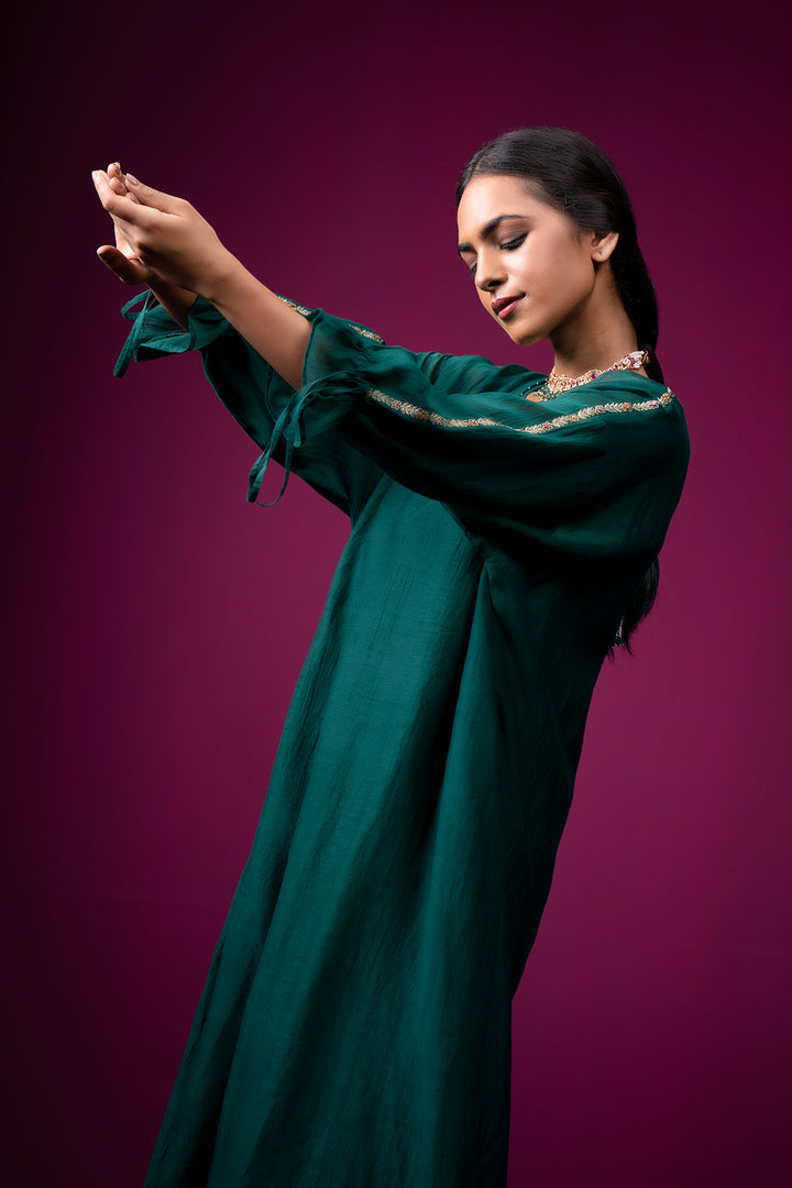 Panna Hand Embroidered Kajri Choga Set - Set of 2