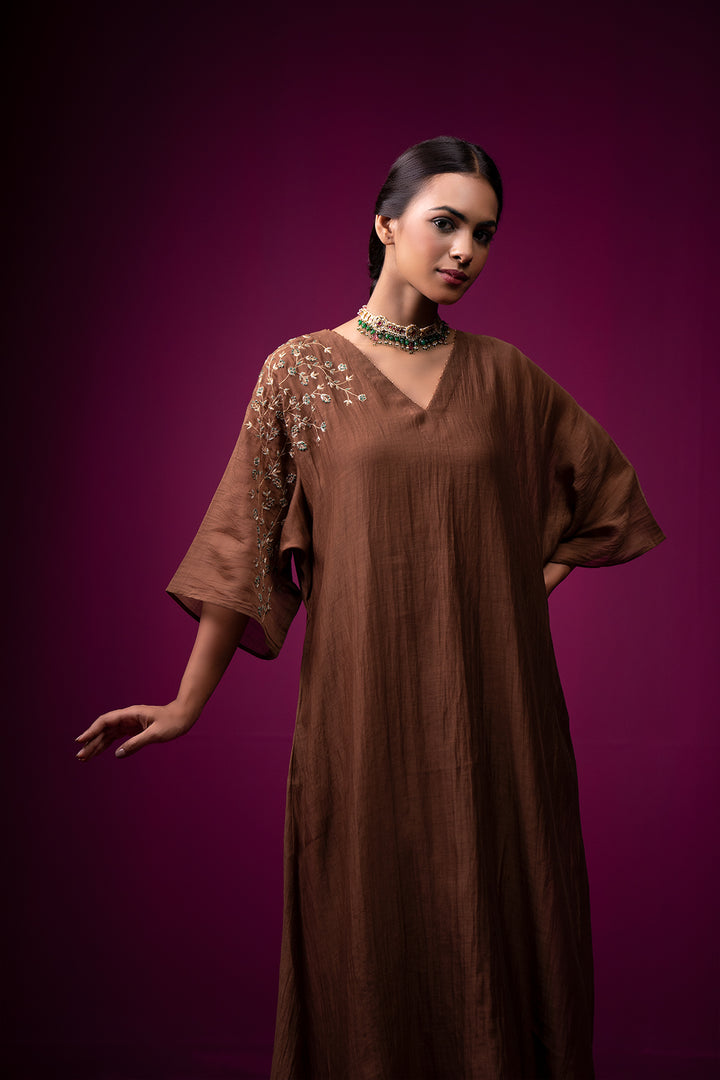 Naazneen Hand embrodidered Kajri choga set - Set of 2