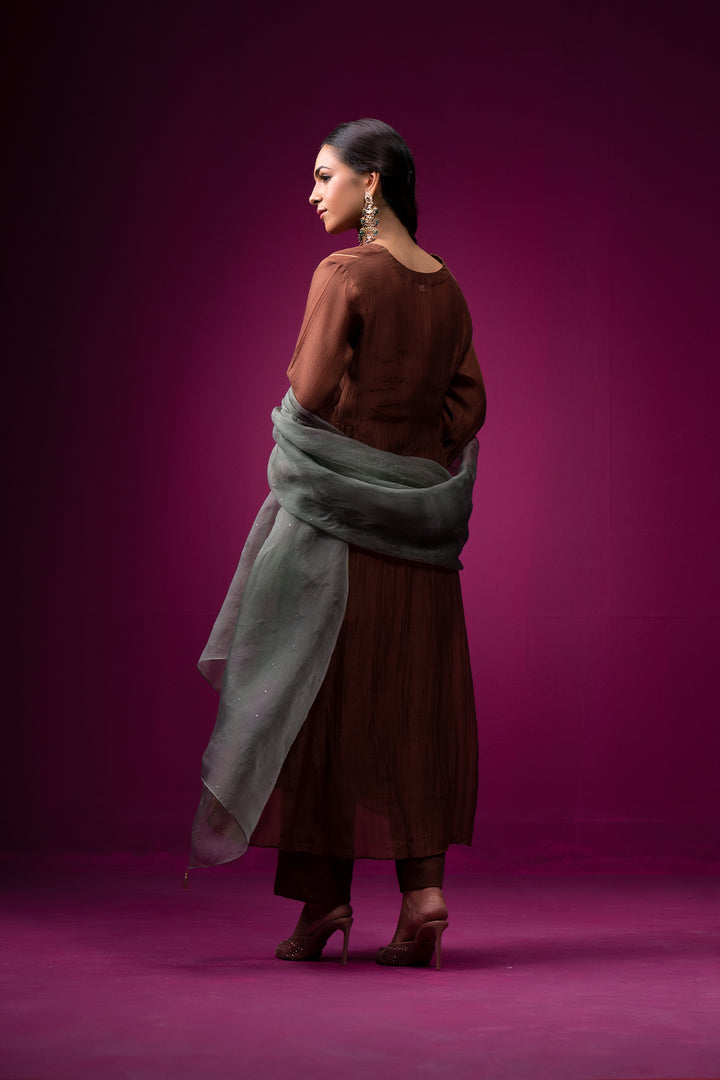 Ghazal  Hand embroidered Kajri Kurta Set - Set of 2