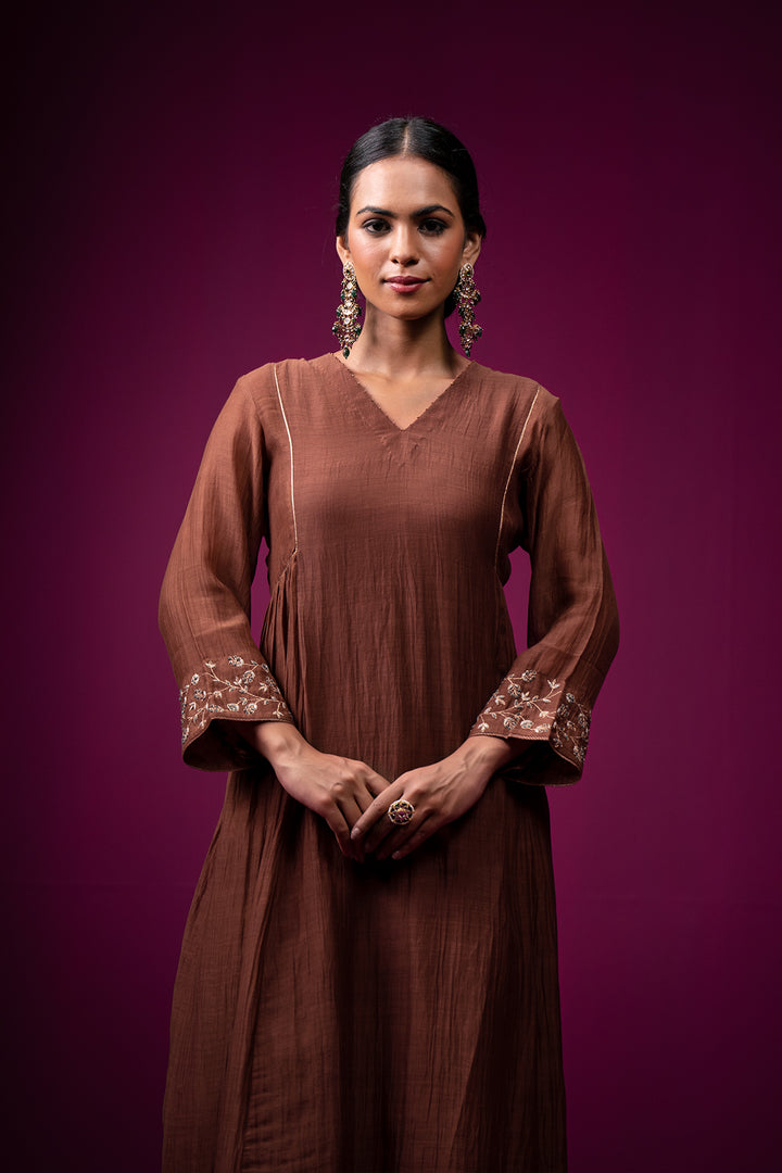 Ghazal  Hand embroidered Kajri Kurta Set - Set of 2