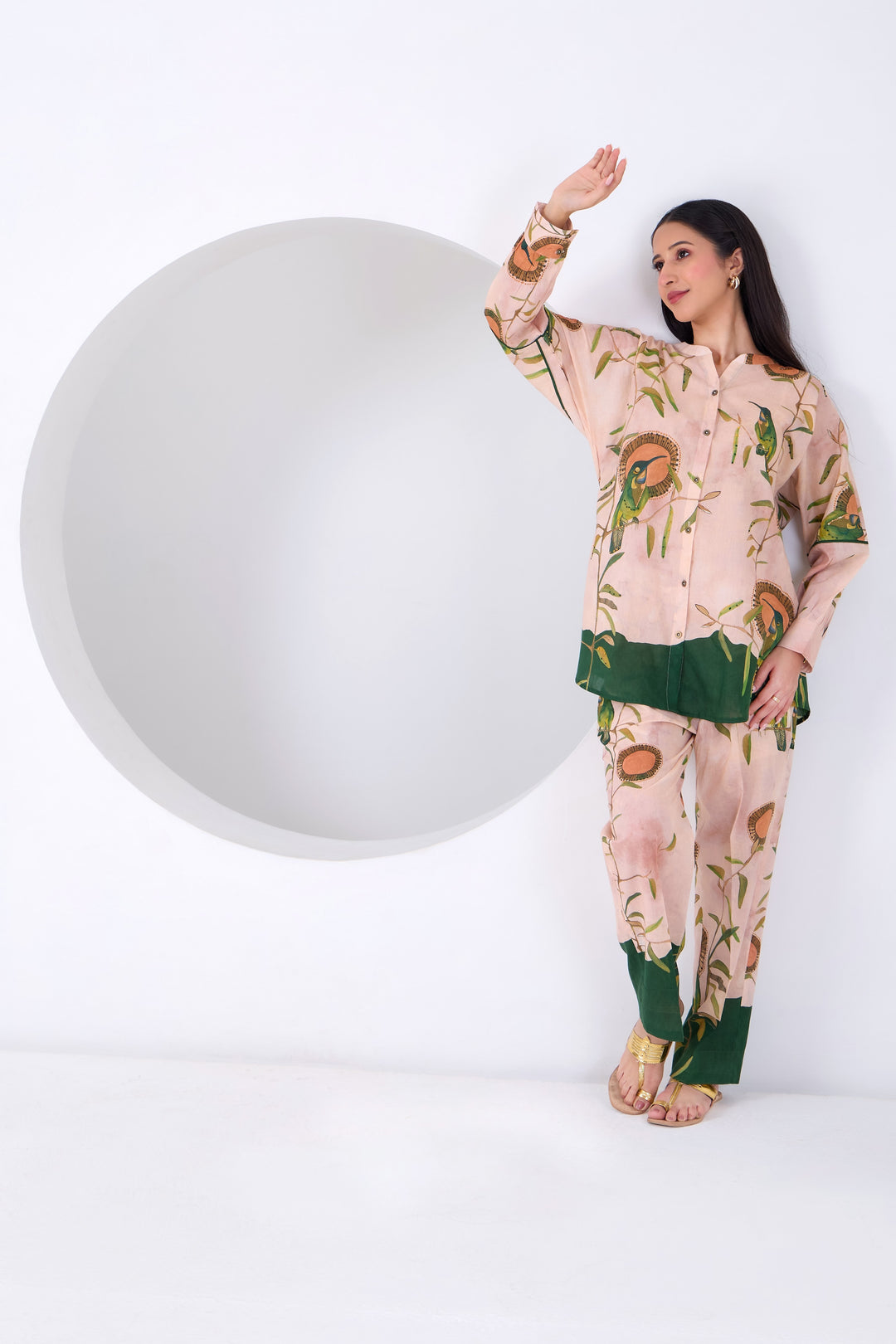 Peach Montane Bird Coord Set