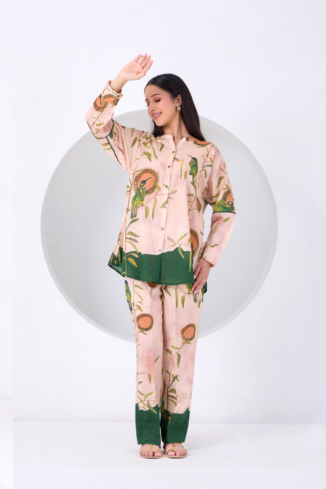 Peach Montane Bird Coord Set
