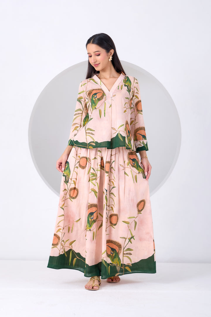 Peach Montane Skirt Set