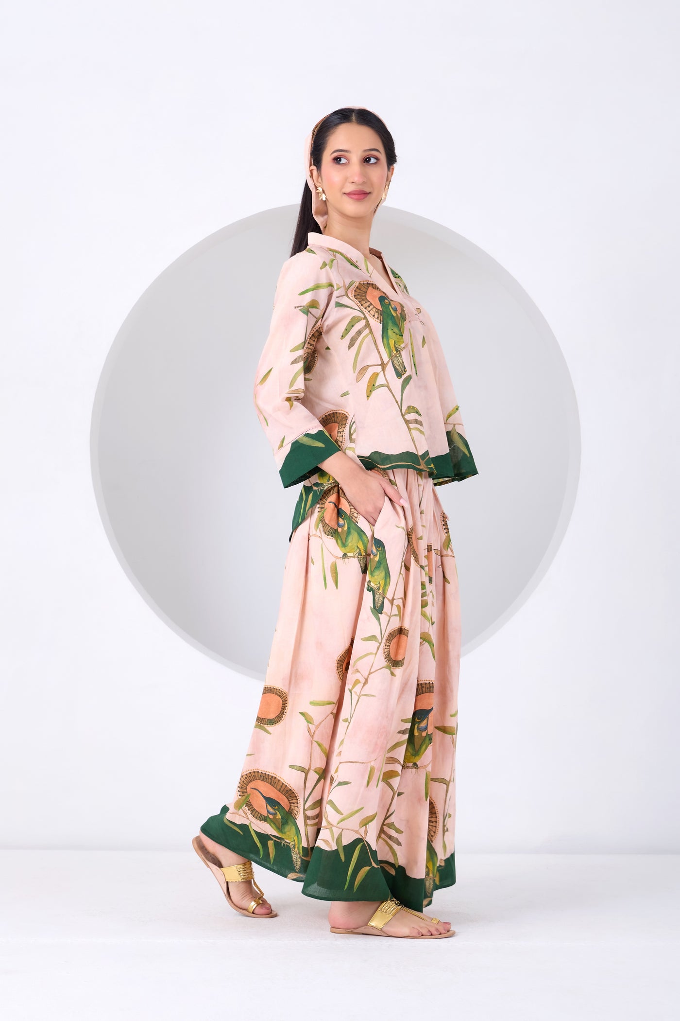 Peach Montane Skirt Set