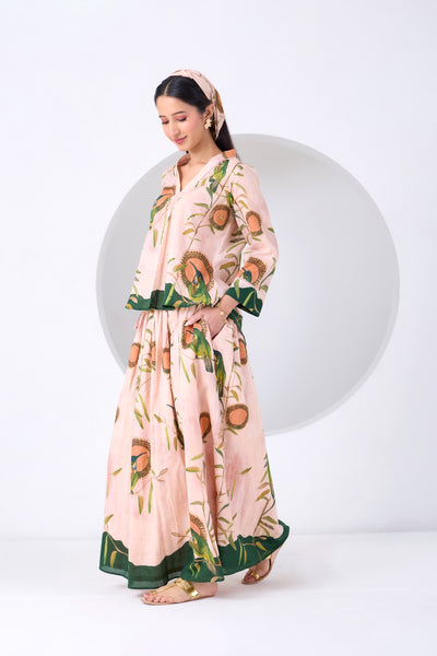 Peach Montane Skirt Set