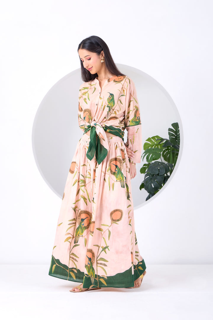 Peach Montane Skirt Set