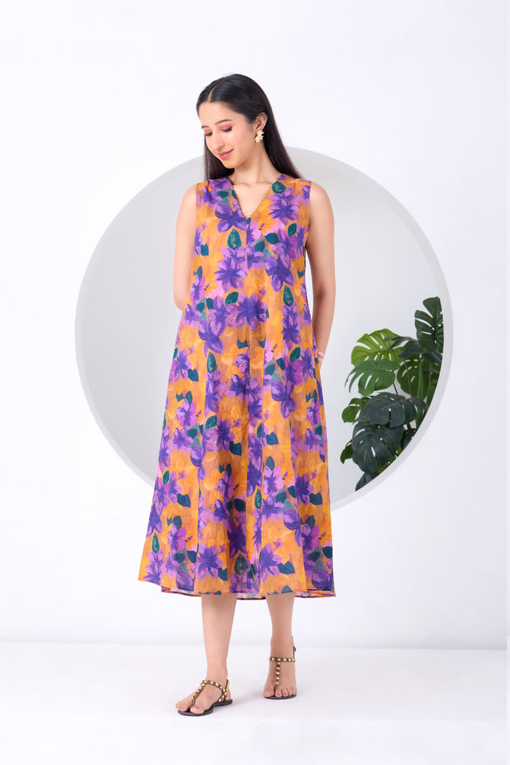 Orange Purple Montana Dress