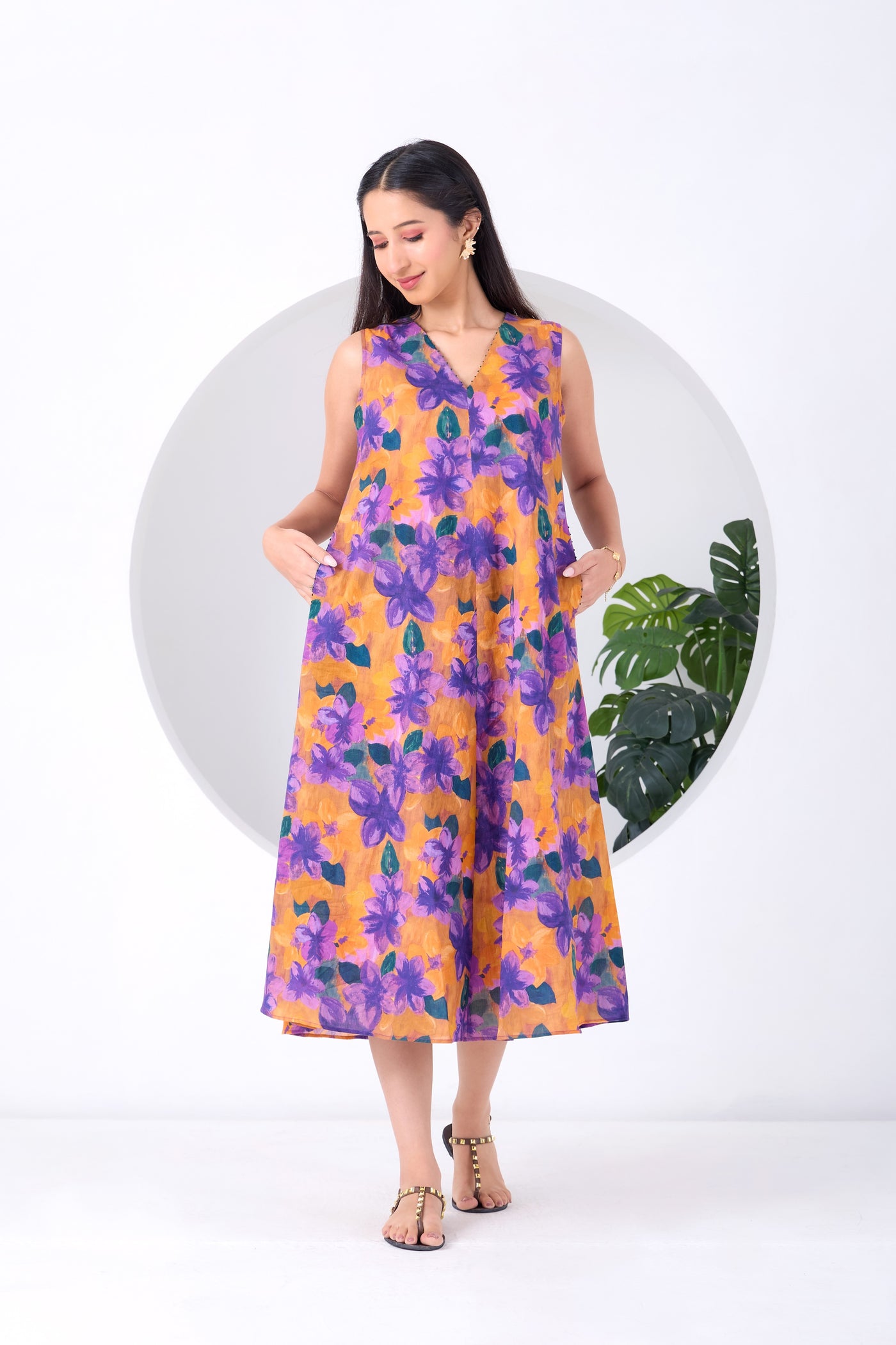 Orange Purple Montana Dress
