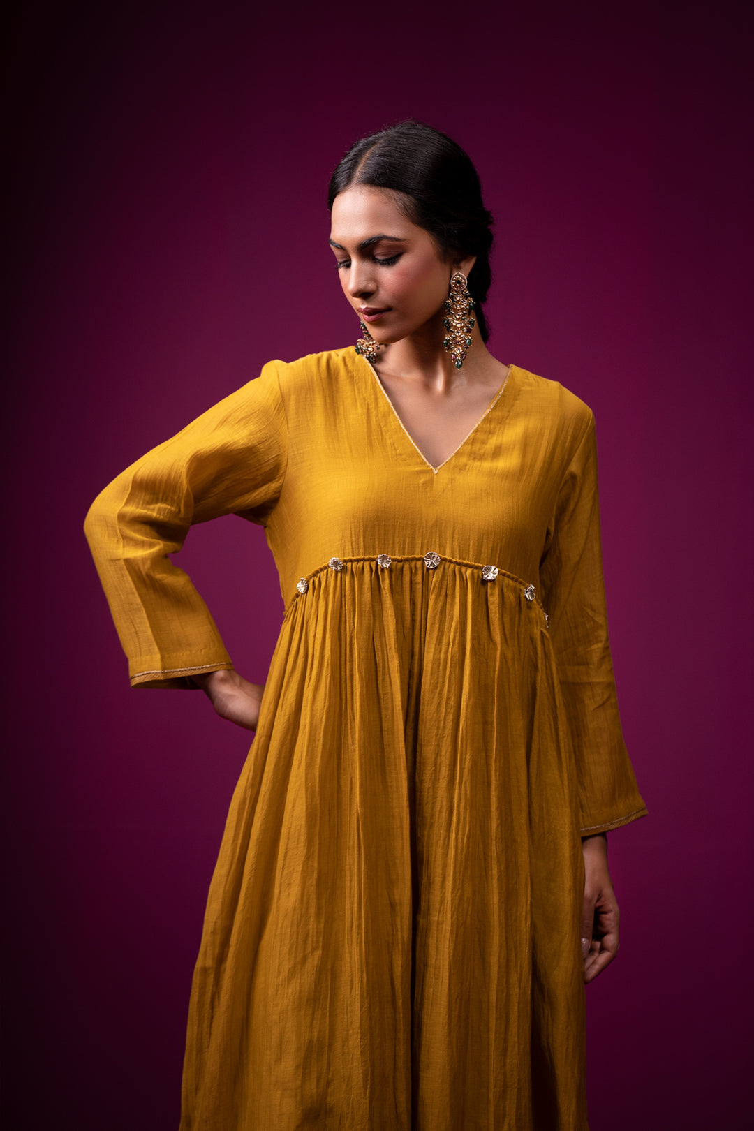 Kajri Form Haldia Gota Hand Embroidered Kajri Kurta Set - Set of 2 – Trendytokari