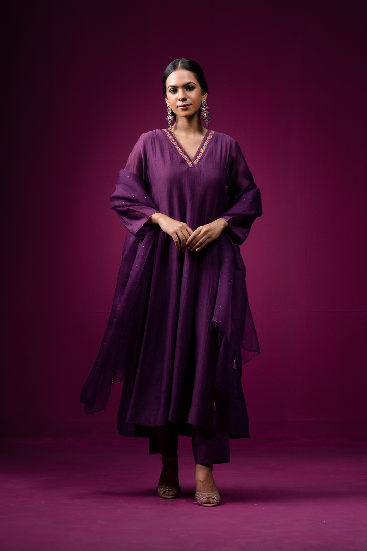 Inaya Hand embroidered Kajri Kurta Set - Set of 2