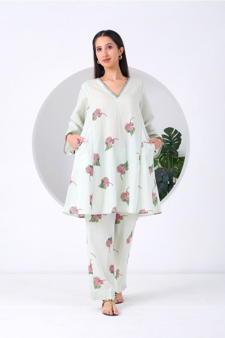 Mint Caladium Coord set