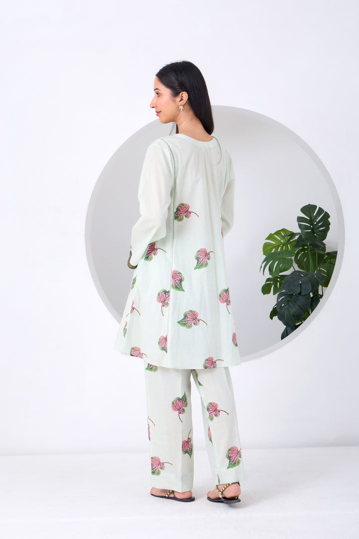 Mint Caladium Coord set