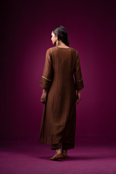 Khwaab Front Gather Hand Embrodeired Kajri kurta set- Set of 2
