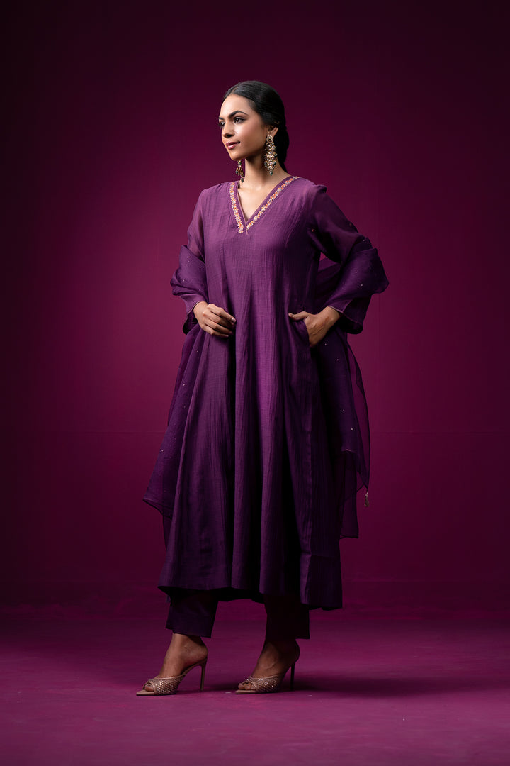 Inaya Hand embroidered Kajri Kurta Set - Set of 2