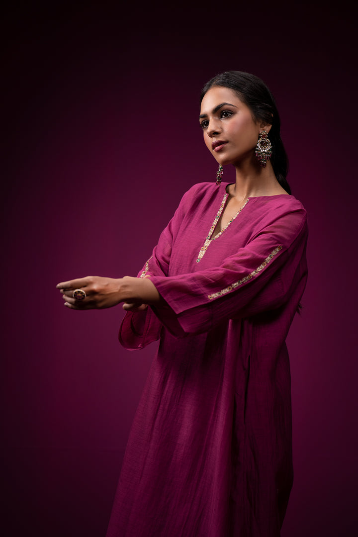 Zamrozi Hand Embroidered Kajri Choga set- Set of 2