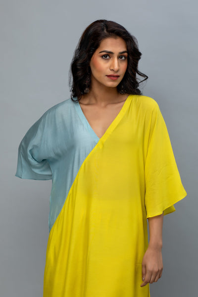 Yellow & Blue Kaftan