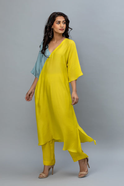 Yellow & Blue Kaftan