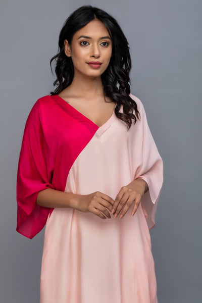 Peach Pink Kaftan set