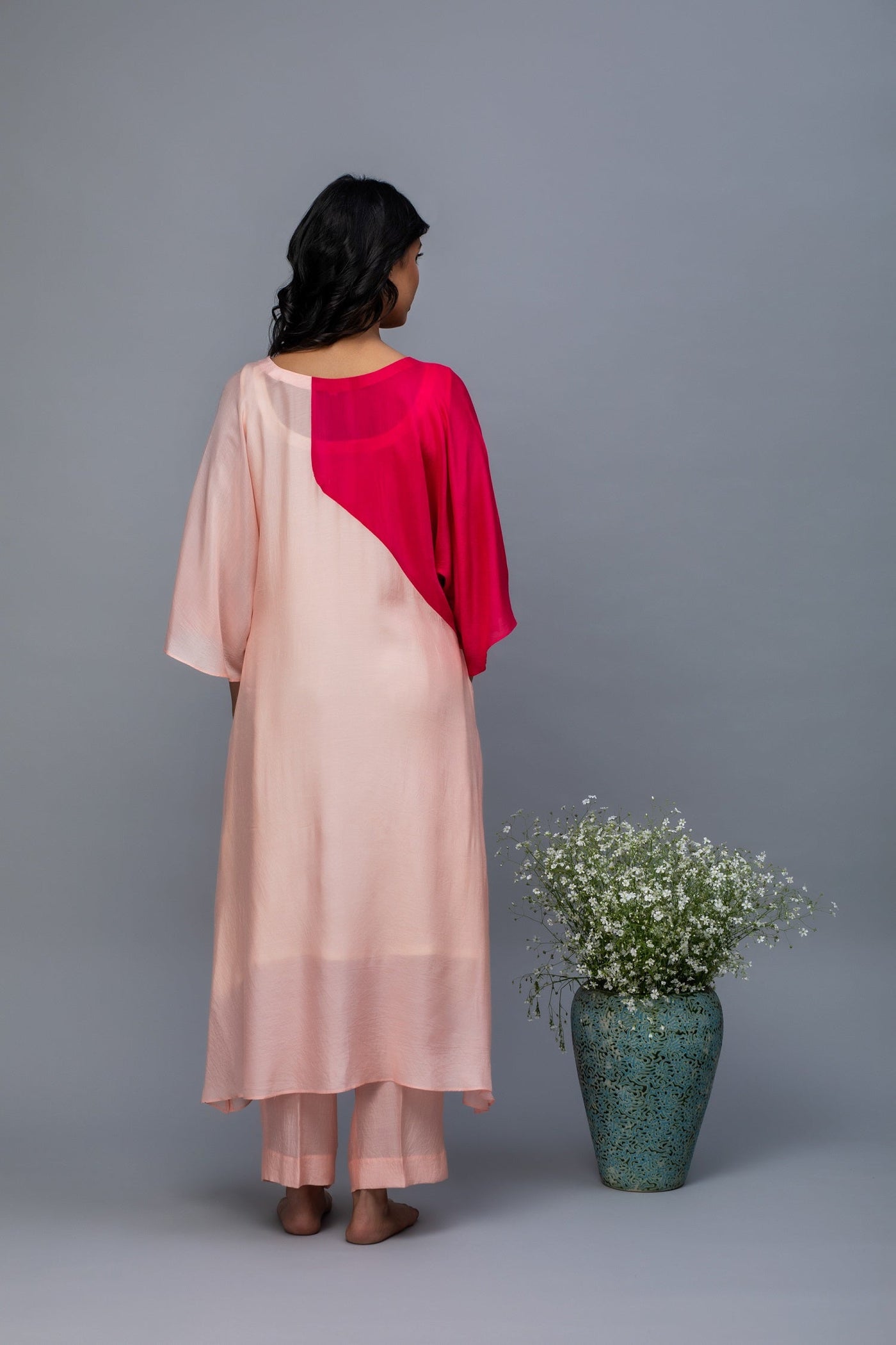 Peach Pink Kaftan set